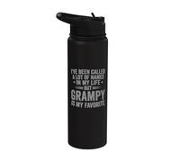 Grampy Is My Favorite Name Funny Stainless Steel Insulated Water Bottle