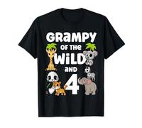 Grampy of the Wild e Four 4th Zoo Birthday Safari Jungle Maglietta