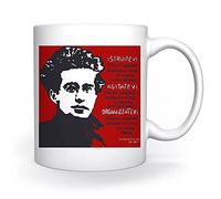 Gramsci Quote Tazza Bianca Per il Caffè Tè Cappuccino Cacao Mug White Coffee Tea