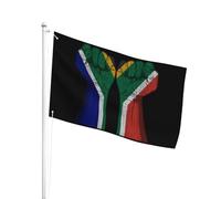 Gran Bandiera Da Giardino 90X150Cm South African Fist Cheer Bandiera Da Personalizzata Resistente Ai Raggi Uv Bandiera Da Pirati Per Feste, Barca, Camion
