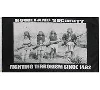 Gran Bandiera Homeland Security Fighting Terrorism Since 1492 Black