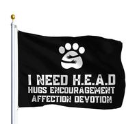 Gran Bandiera I Need H.E.A.D Hugs Encouragement Affection Devotion