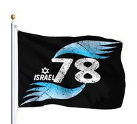 Gran Bandiera Israel 74 78 Birthday Yom Ha'Atzmaut Independence Day For Robusta Bandiere 2 Occhielli In Metallo Flag Personalizzate Per Sports Events Outdoor Festivals 90X150Cm