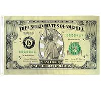 Gran Bandiera Million Dollars 2 Occhielli In Metallo Bandiere Personalizzate Stampata Striscione Per Street Sports Events Cultural Display 90X150Cm