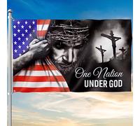 Gran Bandiera One Nation Under God American Jesus Patriot Bandiera