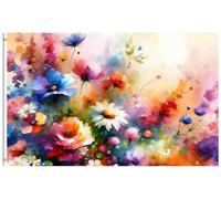 Gran Bandiera Watercolor Abstract Spring Nature Flower Beautiful Flowers