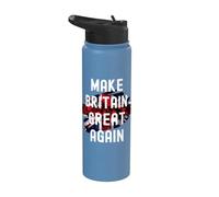 Gran Bretagna Union Jack e gocce di pioggia Stainless Steel Insulated Water Bottle