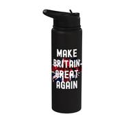 Gran Bretagna Union Jack e gocce di pioggia Stainless Steel Insulated Water Bottle