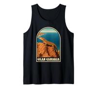 Gran Canaria Isole Canarie Vintage Lizard Design Canotta