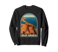 Gran Canaria Isole Canarie Vintage Lizard Design Felpa