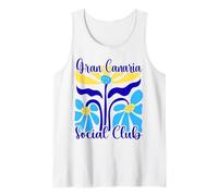 Gran Canaria Social Club Isole Canarie Astratto Boho Fiore Canotta