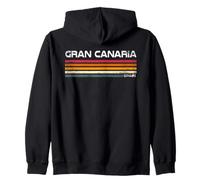 Gran Canaria Spagna Retro Palma Tramonto Spiaggia Tropicale Felpa con Cappuccio