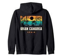 Gran Canaria Spagna Spiaggia Tramonto Design Felpa con Cappuccio