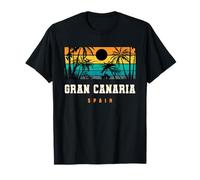 Gran Canaria Spagna Spiaggia Tramonto Design Maglietta