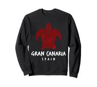 Gran Canaria Spagna Tribal Sea Turtle Ocean Art Design Felpa