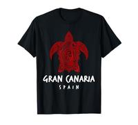Gran Canaria Spagna Tribal Sea Turtle Ocean Art Design Maglietta