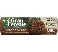 Gran Cereale Biscotti Gran Cereale al Cioccolato, Biscotti dal Gusto Pieno Ricchi di Fibra e Fosforo - 230 g