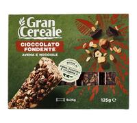 Gran Cereale, Snack Barrette al Cioccolato Fondente, Avena, e Nocciole - Colazione e Snack Dolce - 125 g