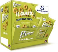 Gran Pavesi Espositore Snack Tarallini con di Olio ed Extra Vergine, Senza Olio di Palma, Showbox 1020 g con 32 Pack Monodose