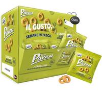 Gran Pavesi Tarallini Snack con Olio di Oliva ed Extra Vergine Showbox con 32 Monoporzioni Tascabili da 32g + Portachiavi CAIYA®