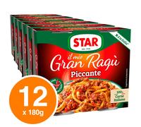Gran Ragù Star Sugo Pronto Piccante con Peperoncino Pomodoro Carne 12 Lattine