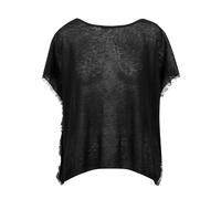 Gran Sasso, ,Blouses & Shirts ,Donna ,Nero ,M Top in Cotone con Scollo a Barchetta