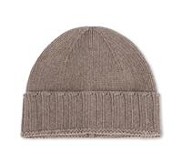 Gran Sasso - Cappello marrone in cashmere con bordo a coste per uomo
