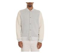 Gran Sasso, ,Jackets ,Uomo ,Grigio ,L Giacca Corta Stile College con Dettagli a Contrasto