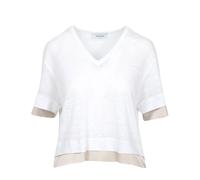 Gran Sasso - Maglia a coste con ampio scollo a V - -Knitwear -Donna -Bianco -S