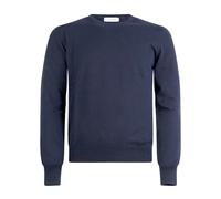 Gran Sasso - Maglione girocollo blu in cotone per uomo