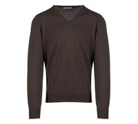 Gran Sasso - Maglione Pullover Scollo a V - - Knitwear - Uomo - Marrone - L