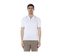 Gran Sasso - Polo con colletto profili bicolor - - Tops - Uomo - Bianco - M
