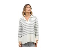 Gran Sasso, ,Tops ,Donna ,Multicolore ,S Polo a righe con spacchi laterali