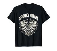 Gran Spettrale Scheletro Mani Cuore Halloween Maglietta