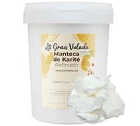 Gran Velada - Burro di Karitè raffinato 1000 ml | Nessun odore e colore | Ideale per creme antietà, condizionatori e prodotti per la cura solare | Idratante e antinfiammatorio | Cosmetici naturali