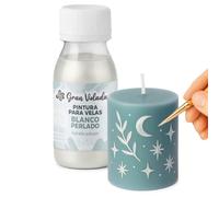 Gran Velada - Vernice per candele bianco perlato 60 ml | Vernice acrilica per candele | Pittura per cera