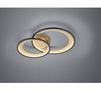 GRANADA PLAFONIERA LED 29W 2650lm, 3000K DOPPIO CRECHIO NERO CON RIFLETTORE ORO OPACO CON FUNZIONE REGOLAZIONE INTENSITA' CON INTERRUTTORE PARETE L. 59CM