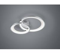 GRANADA PLAFONIERA LED DOPPIO CRECHIO CROMATO CON RIFLETTORE BIANCO OPACO CON FUNZIONE REGOLAZIONE INTENSITA' CON INTERRUTTORE PARETE L. 59CM 29W 2650lm, 3000K