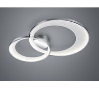 GRANADA PLAFONIERA LED DOPPIO CRECHIO CROMO CON RIFLETTORE BIANCO OPACO CON FUNZIONE REGOLAZIONE INTENSITA' CON INTERRUTTORE PARETE L. 85CM 36W 4300lm, 3000K