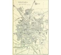 Granada Spain Map Journal: Vintage Map Notebook