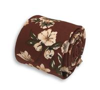 Granata Bordeaux Rosso Uomo Cravatta Con Blush Rosa Peonia Fiore By