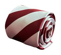 Granata Cravatta da Uomo con Bianco Barbiere Righe Classico Scuola By