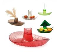 Granata Perica - Centrotavola Moderno Design in Policarbonato Riciclabile, Porta Frutta da Tavolo/Fruttiera/Portafrutta Versatile, utilizzabile come Centro Tavola con Candela e Portatovaglioli