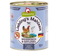 GranataPet 24 x 800 g Alimento umido per cane - Pesce bianco & Pollame