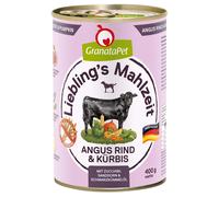 GranataPet 6 x 400 g Alimento umido per cane - Angus & Zucca