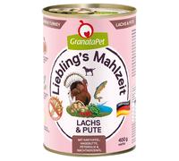 GranataPet 6 x 400 g Alimento umido per cane - Salmone & Tacchino