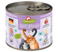 GranataPet DeliCatessen 24 x 200 g Umido per gatto - Anatra & Pollame