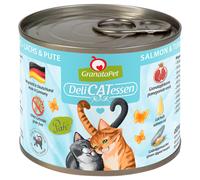 GranataPet DeliCatessen 6 x 200 g Umido per gatto - Salmone & Tacchino