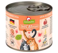 GranataPet DeliCatessen 6 x 200 g Umido per gatto - Vitello & Coniglio