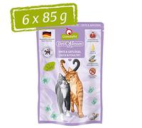 GranataPet Delicatessen Anatra e pollame, cibo umido per gatti, cibo per gatti per buongustai, cibo senza cereali e senza zucchero, 6 x 85 g